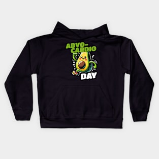 Avocardio Running Sport Workout Avocado Kids Hoodie